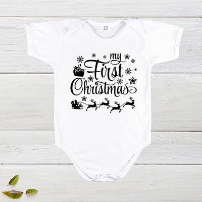 Body o camiseta de bebé "My First Christmas"