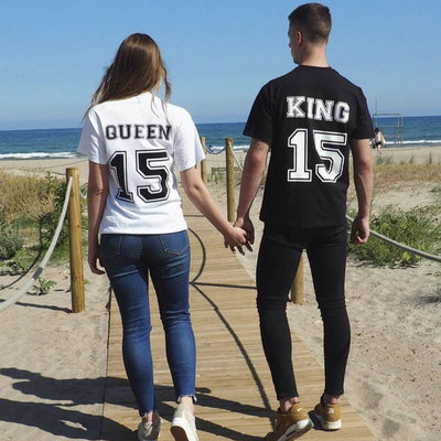 Camisetas para parejas Queen & King