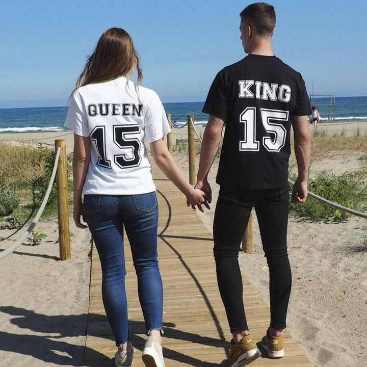 Camisetas para parejas Queen King zonashirt