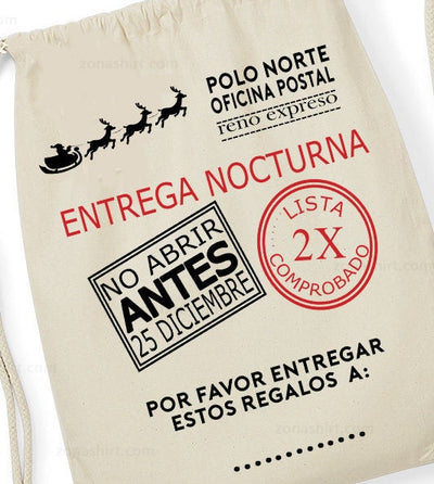 Bolso de regalo de Navidad, bolsas de navidad personalizadas, bolso de lona, bolsa de navidad personalizada con el nombre de los niños