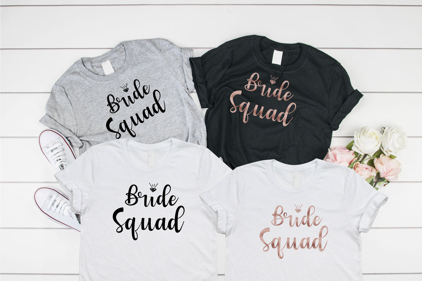 Camisetas Despedida de soltera Bride y Bride Squade