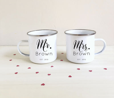 Set de tazas Mr. y Mrs.